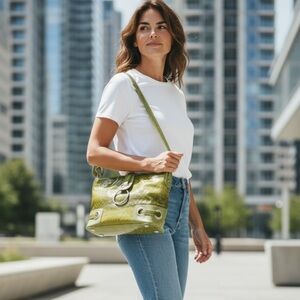 🛍Bundle sale🛍Stylish Green Shoulder Bag snake print